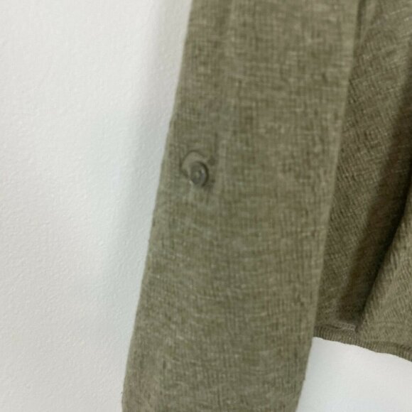 Marled Green Button Up Top Womens Size Large EUC - Picture 2 of 8